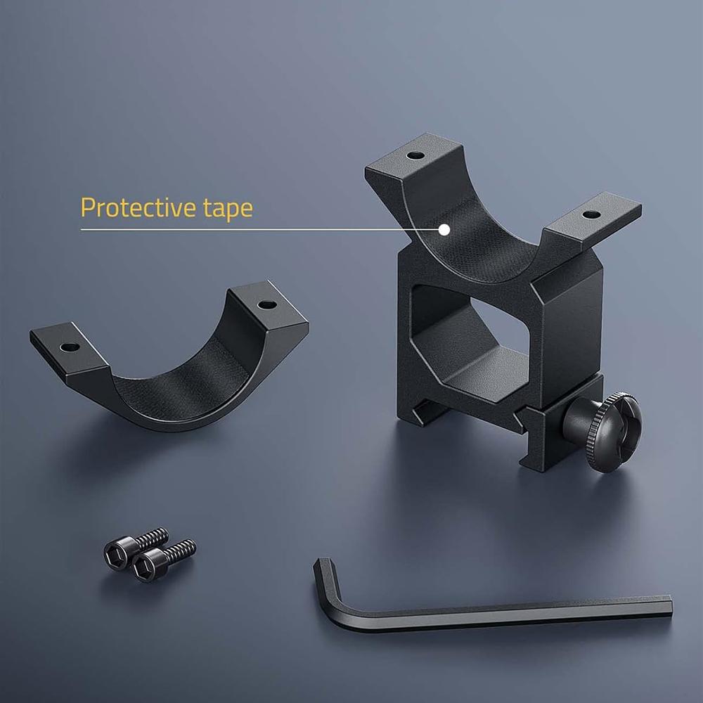 2Pcs Scope Mount for Dia 25.4 Tube Scopes Scope Rings for 20mm Dovetail Picatinny Rail Tactical Flashlight Mount
