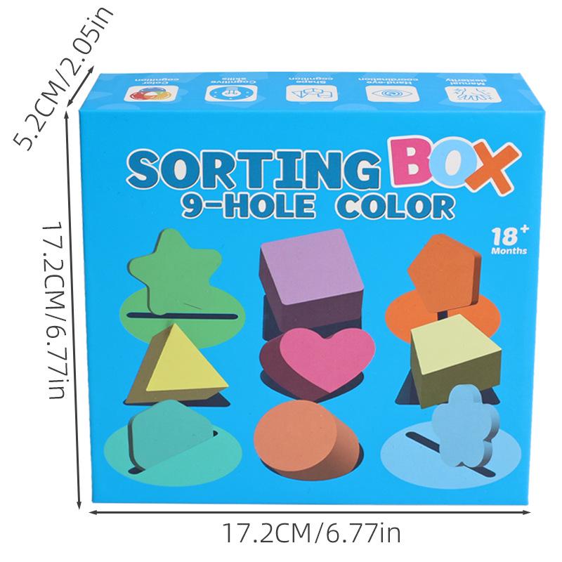 Montessori Shape Sorting & Color Matching Coin Box for Early Childhood Education