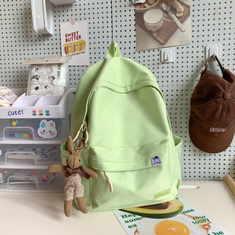 

Women s Large Capacity Water-Resistant Backpack, Korean Mori Girl Style for College and Travel Single Bag зелений