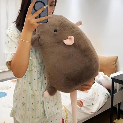 Creative 35/50cm Mouse Doll Plush Cartoon Flower Branch Rat Doll Oversized Soft Animal Figure Kids Gift Birthday