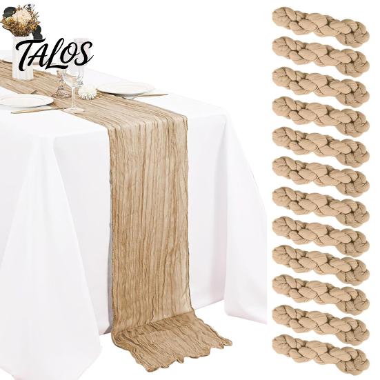 Schicker Tischläufer für Zuhause, Rustikaler Käsetuch-Läufer, Hochzeits-Schleier, Junggesellinnenabschied Deko, Boho für Baby, Vielseitige Abdeckung