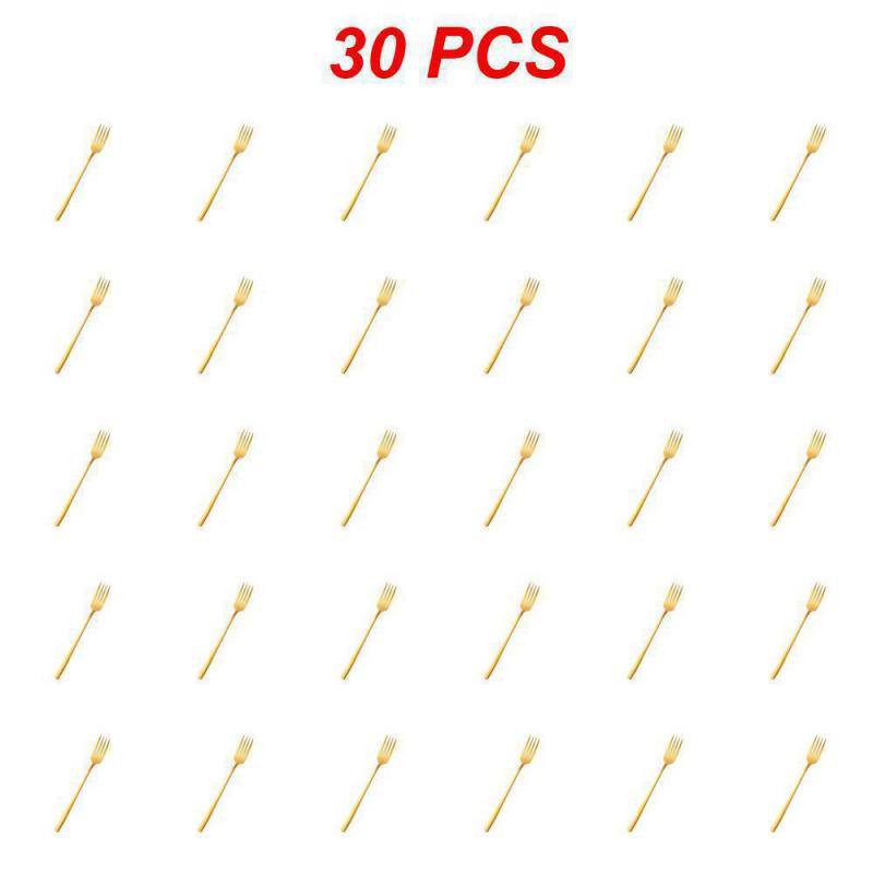 10/30/50PCS Main Fork Beautiful Fashion Not Easy To Break Stainless Steel Kitchenware Fork Easy To Clean Multipurpose 22.6g