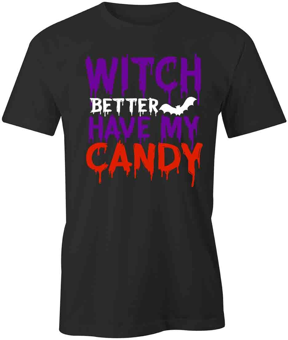 WITCH HAVE CANDY TShirt Tee Short-Sleeved Cotton CLOTHING HALLOWEEN S1BCA249 XXXL
