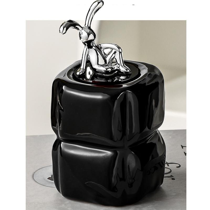 Nordic Dental Floss Box Storage Jar Desktop Home Creative Zahnstocher Tube Cotton Swab Box Storage Box Modern Home Decoration