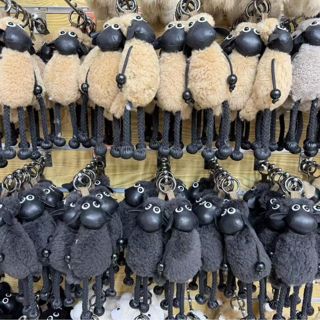 Cute Cartoon Sheep Fur Keychain Bag Charm