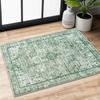 Green Non-Slip Washable Kitchen Runner, Vintage Boho Runners Printed Rug with Non-Shedding, Soft Medallion Floor Carpet for