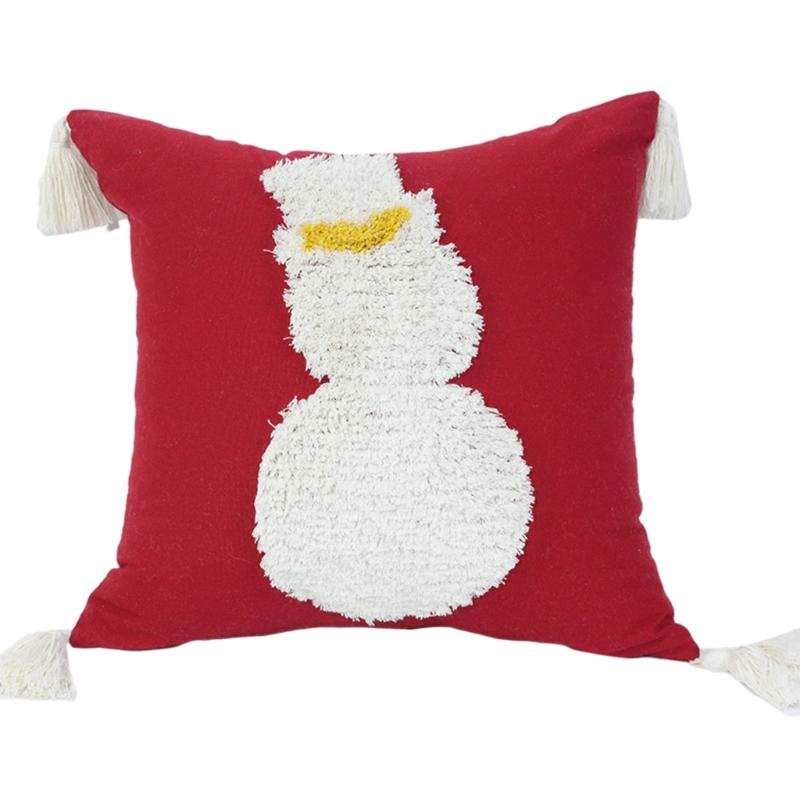 Christmas Tufed Pillow Cover Decorative Pillow for Case Dormitory Bedroom Sofa D 1170₽
