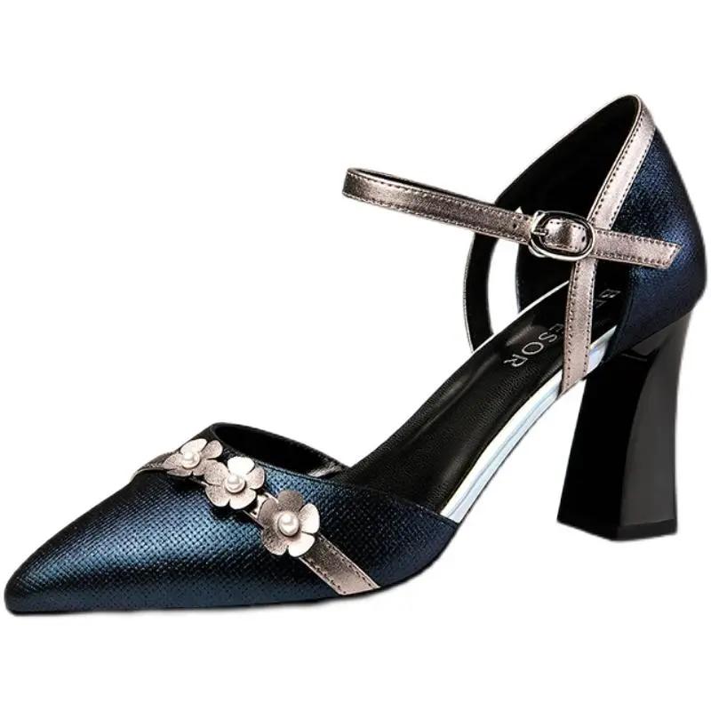 women fashion sweet high quality navy blue sexy party night club high heel shoes lady cool comfort cute pumps ab509