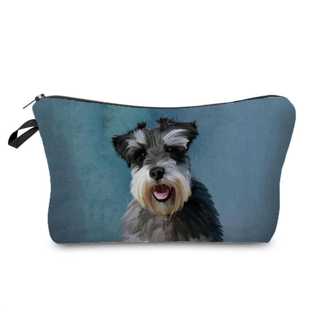 Women Dog Print Cosmetic Bag Toiletries Organize Travel Storage Case 6703 KTB