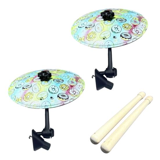 1/2 шт. Міні-тарілка для автомобіля, вентиляційний отвір, символ на автомобільній панелі приладів, барабанна тарілка креш з барабанними паличками, музичний інструмент, подарунок для меломанів, барабанщиків