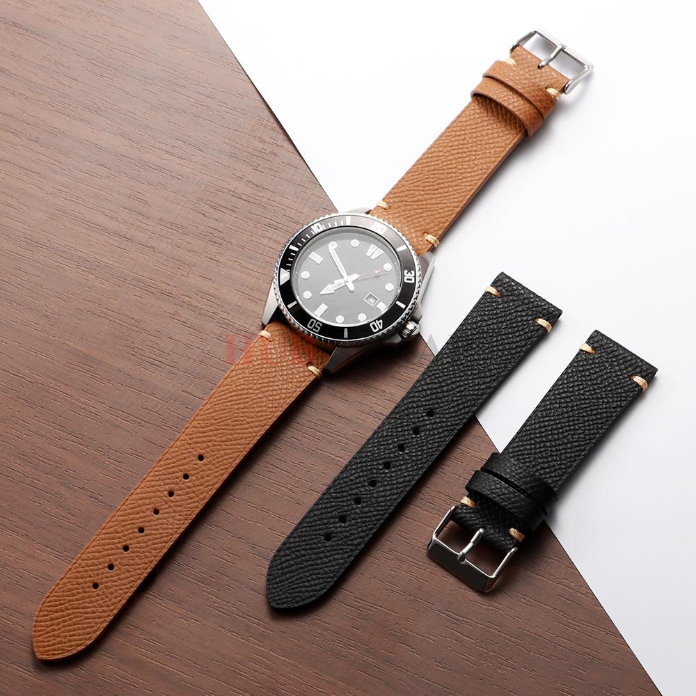 18mm 19mm 20mm 22mm Universal Genuine Cowhide Watch Band Metal Buckle Vintage Straps for Men Women Bracelet Belt Accessories
