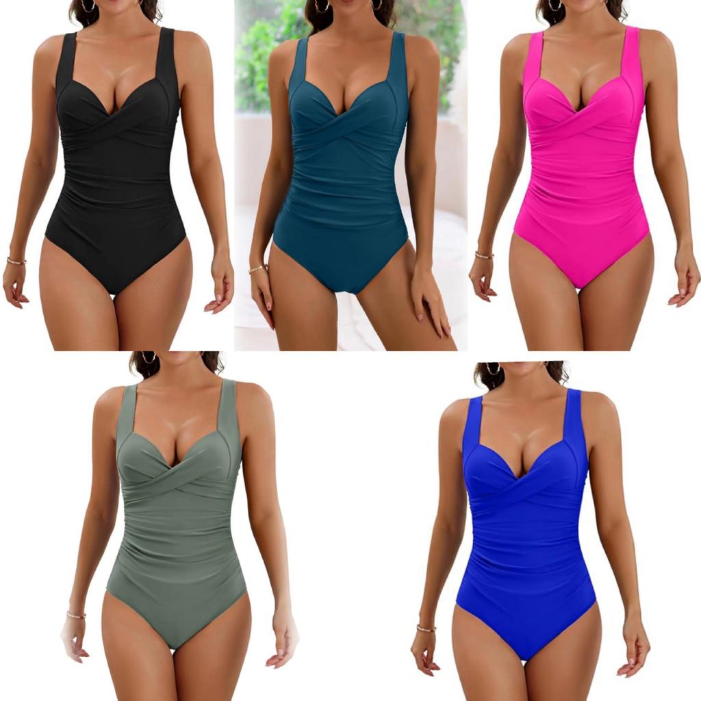 Costum de baie de vară simplu, culoare uni, pentru femei, dintr-o piesă, costum de baie uni, îmbrăcăminte de plajă feminină, costume de baie, baie, înot, costum de baie