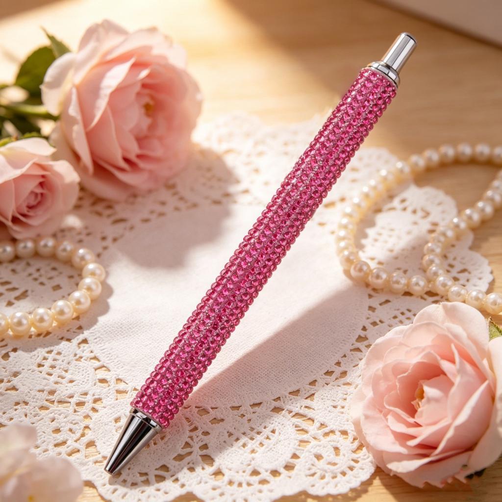 Luxury Sparkling Rhinestone Ballpoint Pen, Suitable For Gifts To Friends, Diary Writing, And Office Stationery