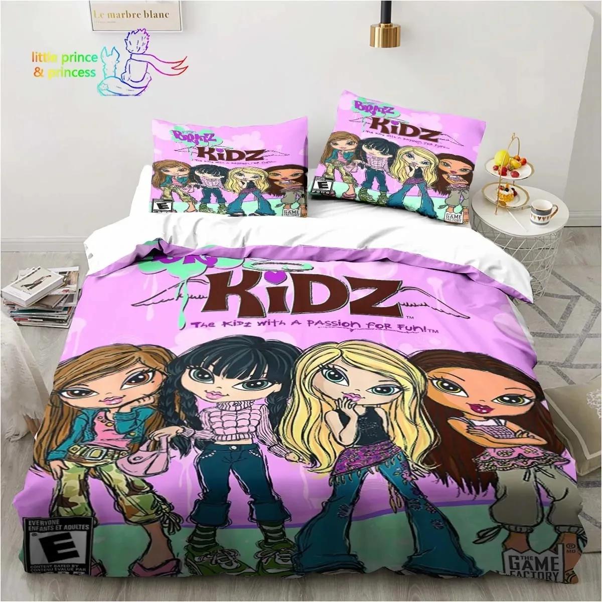 Karikatūras Bratz lelles gultasveļas komplekts guļamistabai