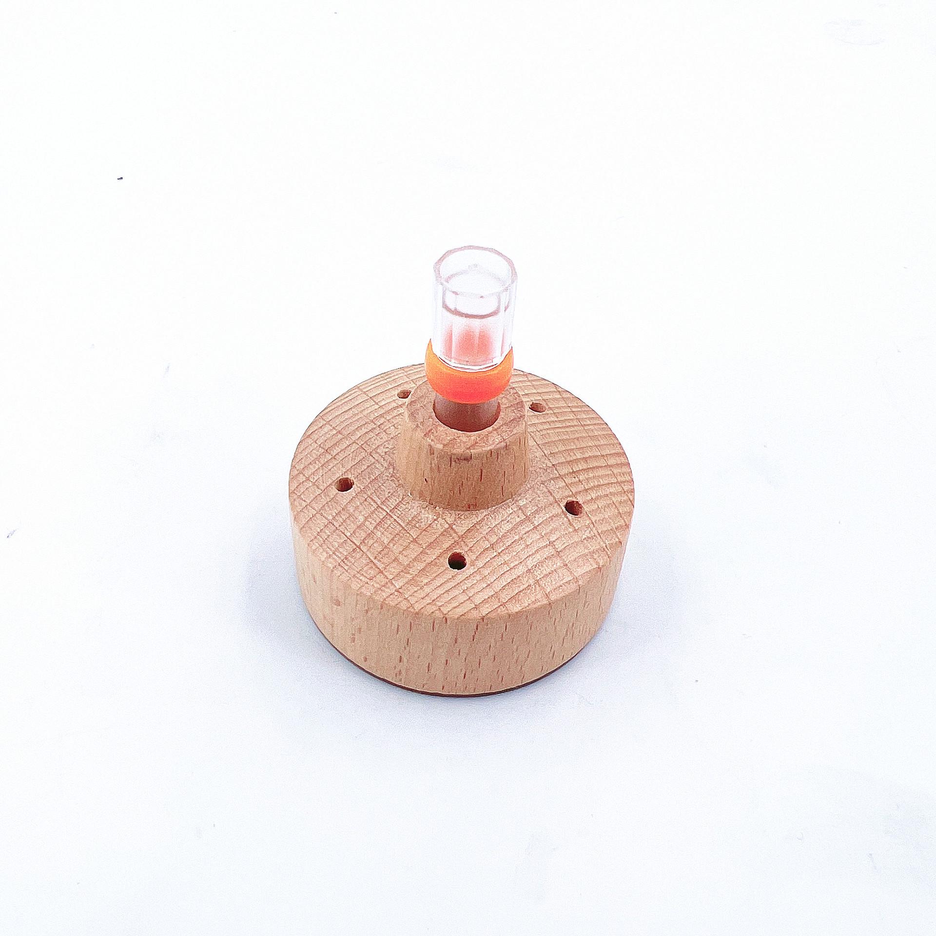 Wooden Screwdriver Bit Holder with Non-Slip Acrylic Base for High-End Repair Tools Five-hole Acrylic Base