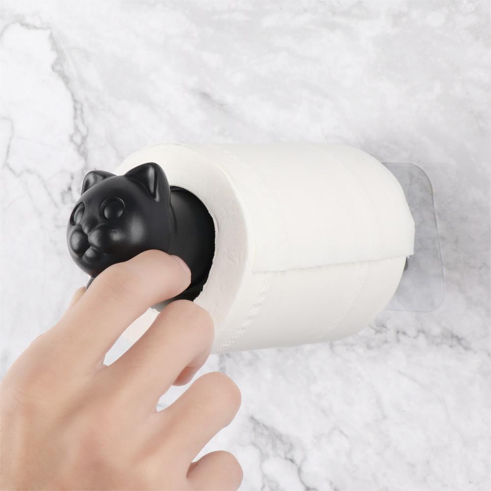 Cat Punch-free Towel Tissue Kitchen Roll Rack Bathroom Hanger Storage Shelf Toilet Paper Holder