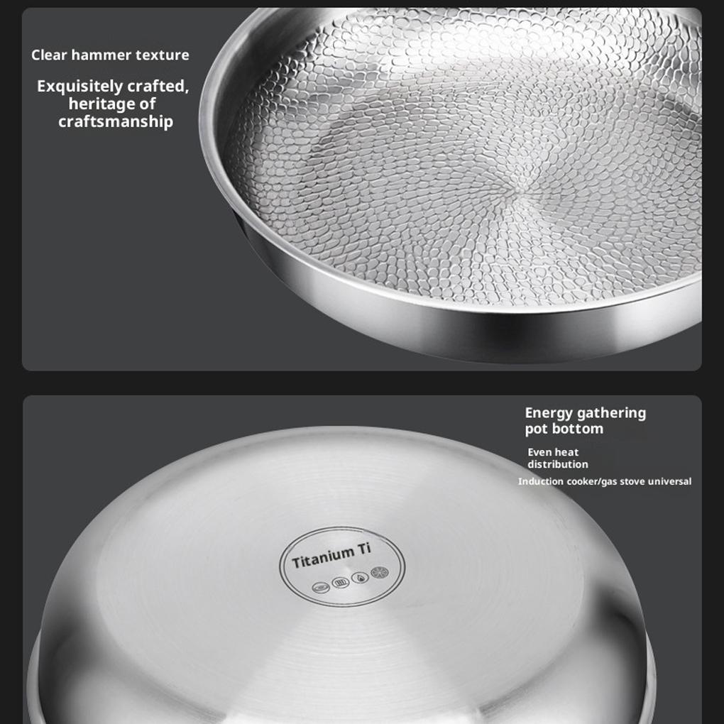 Nicht Plateful Titanpfanne mit Hammermuster Bratenergie-spartopf Beweis Kochgeschirr Einfach zu für Küchenkochen