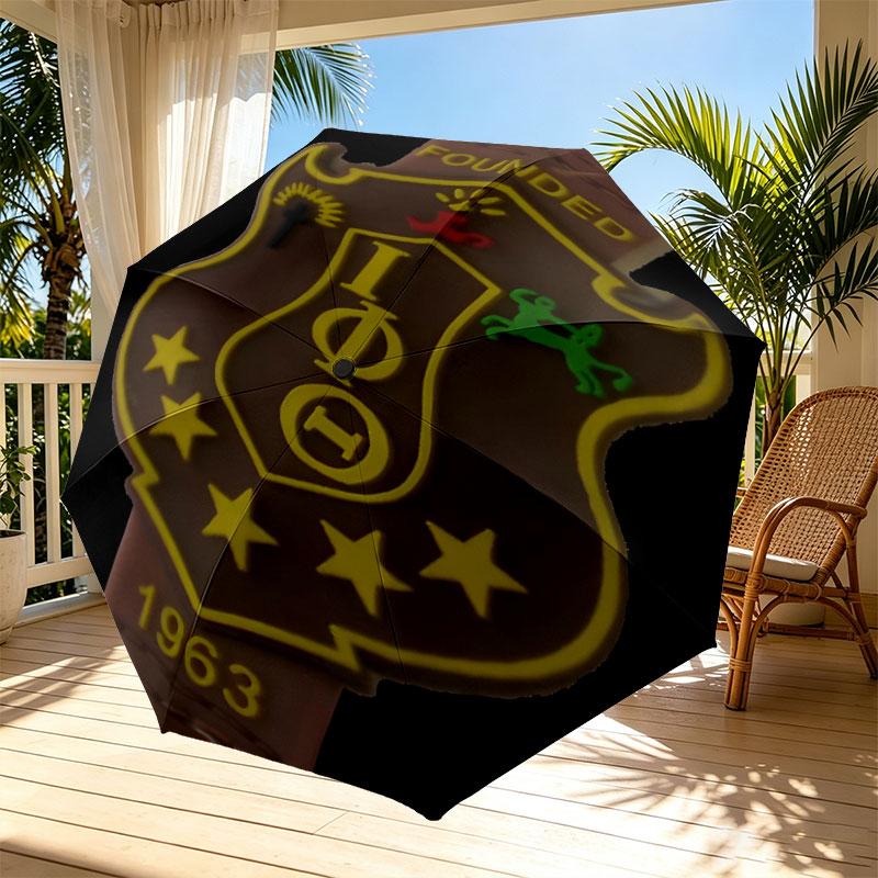 Iota Phi Theta Print Automatic Open Close Umbrella, Portable Foldable Umbrella, for Outdoor Commute Camping Trip, Ideal Birthday Gift