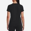 Under Armour Training Sports Casual Breathable Straight T-Shirt Women Tops Black 1356305-002