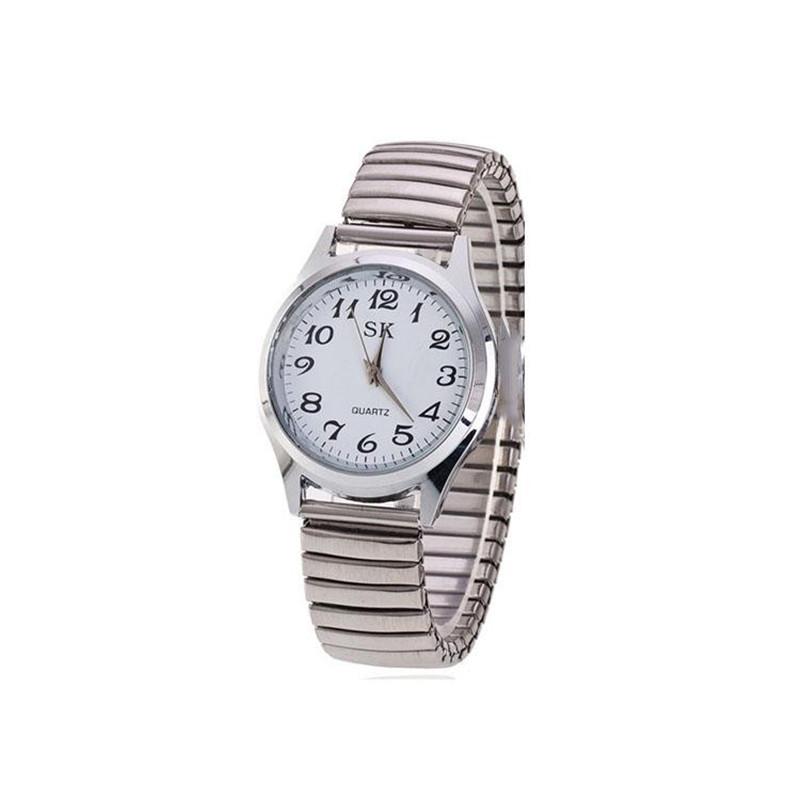 Couple Wrist Watches Stainless Steel Band Quartz Movement Wristwatch