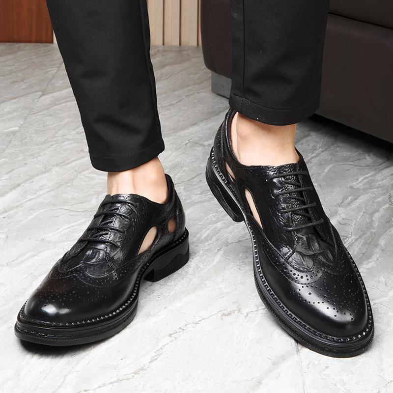 Fashion Business men's leather shoes Breathable comfortable high-quality style Dress up party and Office Luxury outdoor shoes 38-47