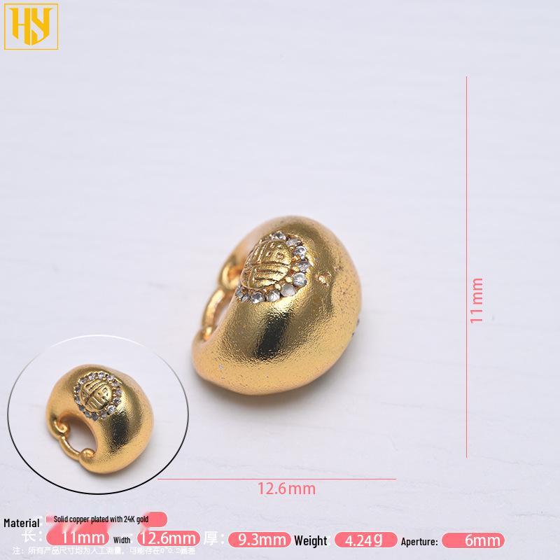 Vergoldeter Glücksschloss Anhänger Armband Halskette Charm