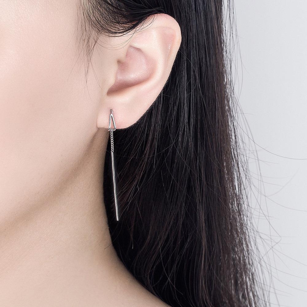 Water Drop Long Needle Earline Women's Trend Temperament Simple and Cute Niche Design Earrings Earline High Heels Earrings
