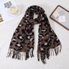 Premium leopard print fringed scarf autumn and winter warm imitation cashmere shawl scarf fashion leopard print fringed scarf
