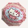 Hello Kitty,Cute Automatic Folding Umbrella-Simple 8-Rib Design, Bright Cartoon Pattern, Durable Iron Frame, Suitable For Travel, Outdoor, B