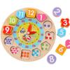 Wooden Puzzle Clock Toy Cognitive Digital Clock Wooden Watch Jigsaw Toys