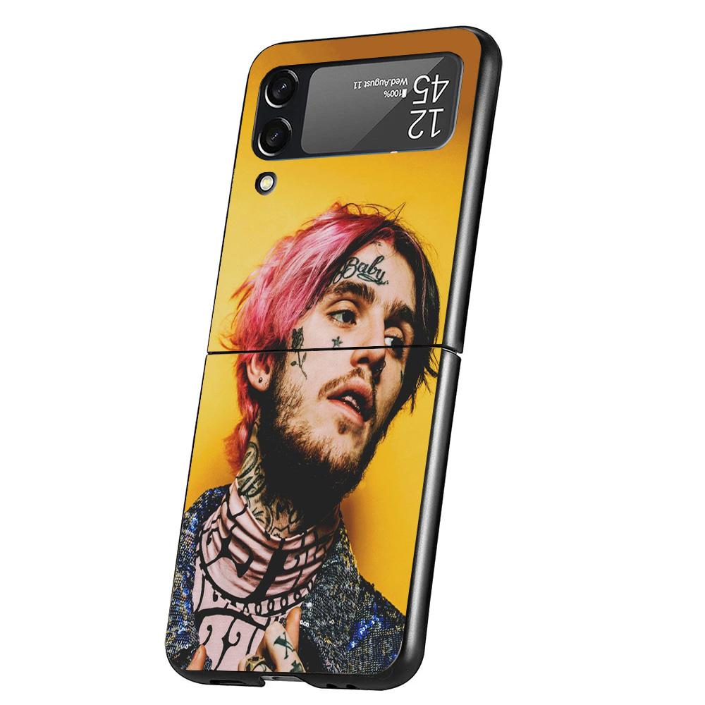 Lil Peep Singer Case Phone Cover for Samsung Galaxy Z Flip 6 5 4 3 5G ZFlip6 ZFlip5 ZFlip4 ZFlip3 Black Hard Trend Fundas