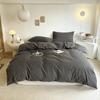 Ins Solid Color Washed Cotton Quilt Cover Single and Double Four Seasons Pure Cotton Quilt Cover
