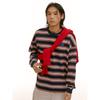 Saendeusaundeu (Unisex) Striped Long Sleeve T-Shirt Navy