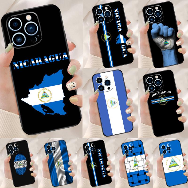 Nicaragua Flag Phone Case For iPhone 16 17 Pro Max 17 Air 16E 13 12 Mini 14 15 Plus 11 Pro Max Back Cover