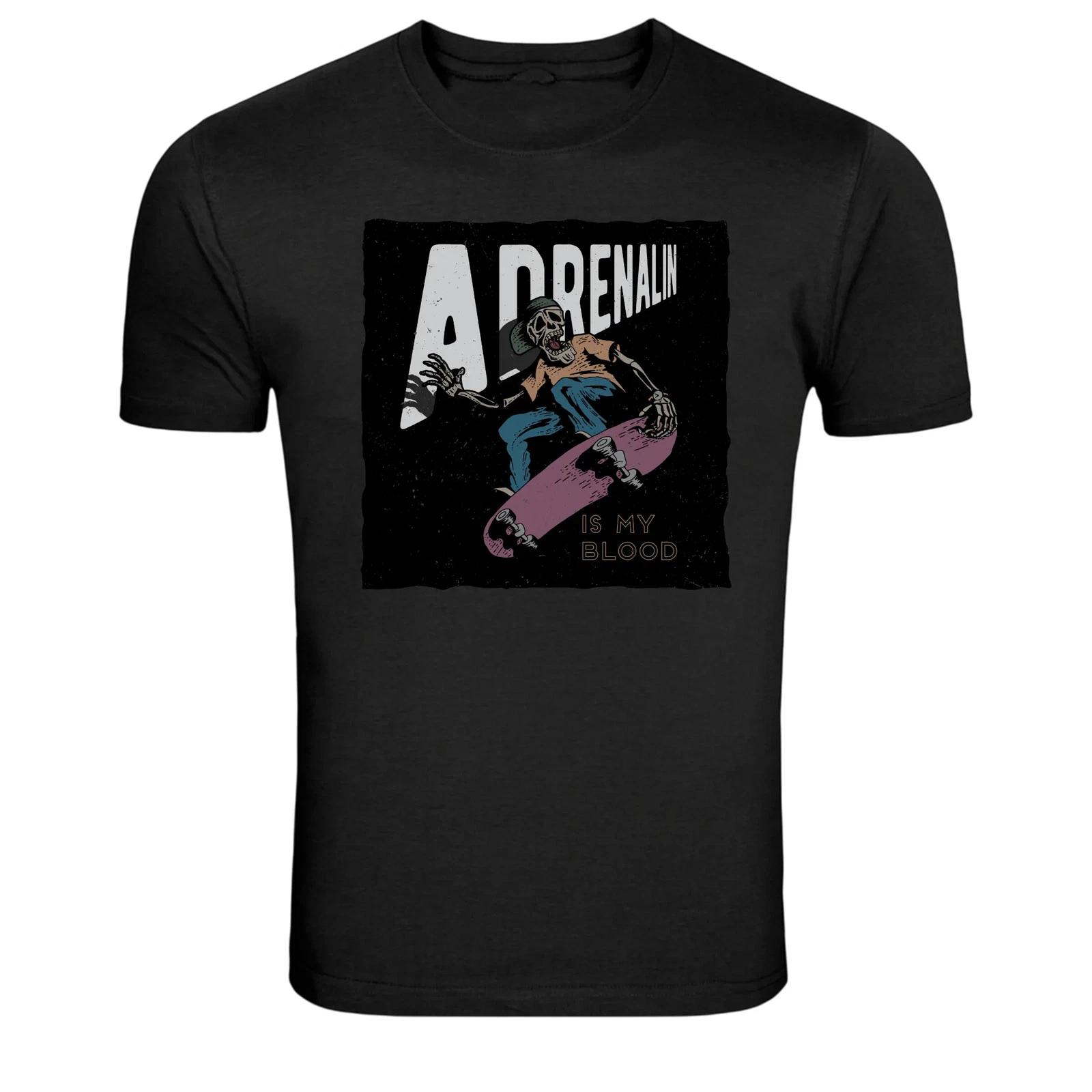 

Adrenalin Skateboard Skeleton Graphic T-Shirt L