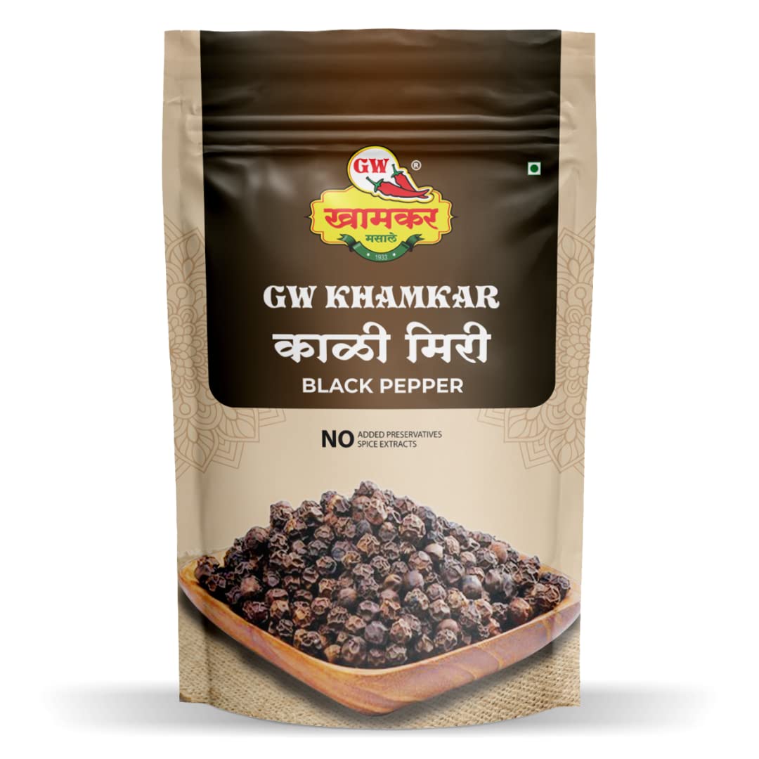

Gw Khamkar Kalimiri | Akkha Kalimiri | Whole Black Pepper | Kali Mirch Sabut Masale | Indian Whole Spices | No Artificial Colour | Aromatic Spice