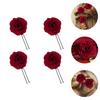 6 Pcs Hairpin Clip Barrettes Flower Girl Party Chic Accessories Wedding Zinc Alloy Rose Headdress Miss Bride