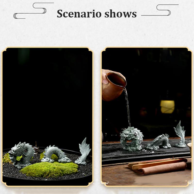 1Set Chinese Style Stone Dragon Aquarium Micro Landscape Decoration Fish Tank Ornaments Fishbowl Accessories Home Desk Ornament