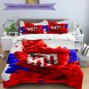 Set copripiumino 3 pezzi (1*Copripiumino + 2*Federe, Senza Nucleo),Set Biancheria da Letto con Stampa di Squadra di Calcio, Decorazione Camera da Letto, Stagione Unica, Regalo di Compleanno