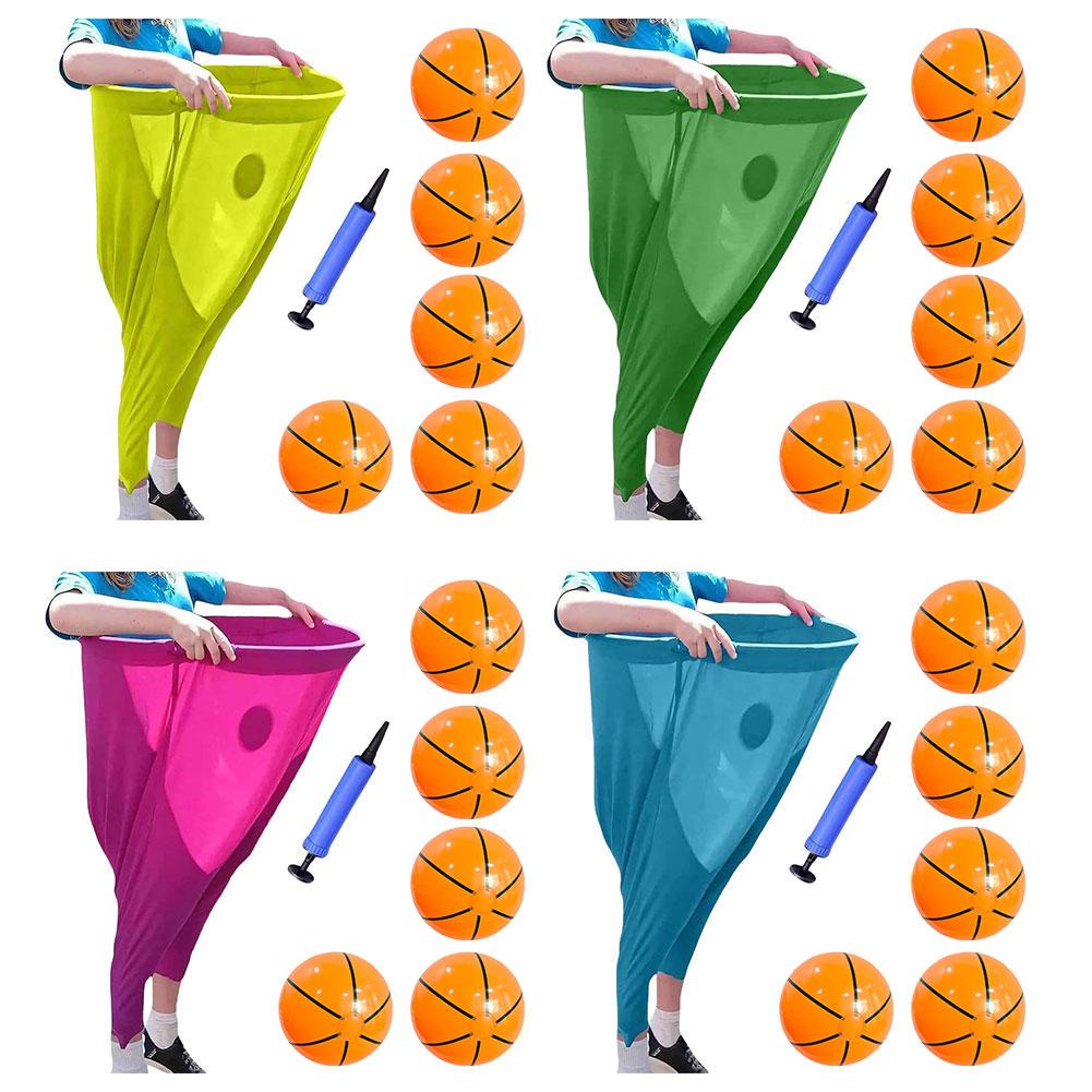 Granny Pants Yard Game Set w/ 2 Bouncy Balls and 1 Air Pump for Outdoor Family Reunion Fun Kids Adults Team Building Party Game