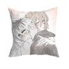 Cherry Crush Chibi Anime  Pillow Case Antidustmite Pillowcase Invisible Zipper Silky Short Plush Sofa Cushion Cover