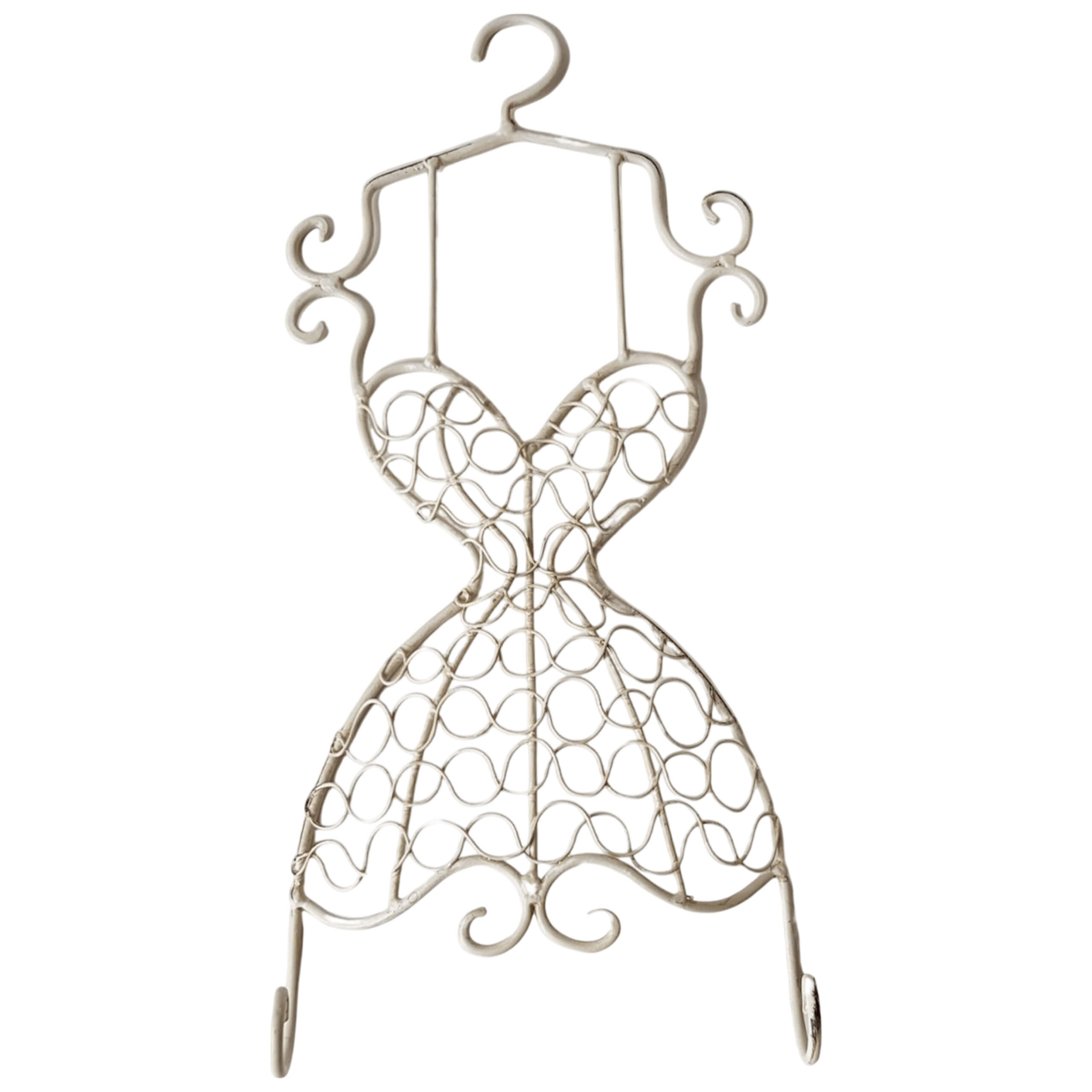 Metal Decorative Dress Hanger Ecru Stylish