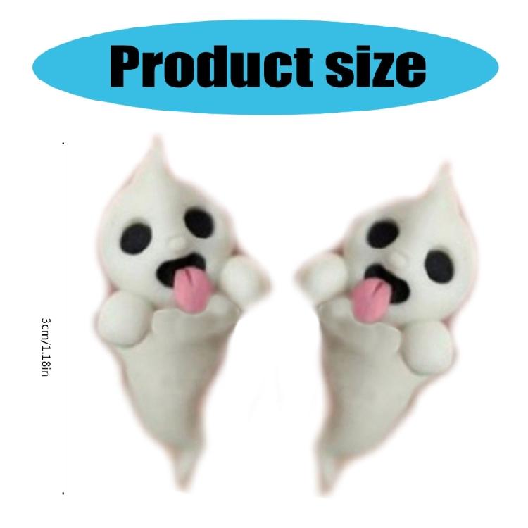 Practical Ghostly Ear Accessories Sturdy Soft Clay Earrings Accessory with Persistent Nighttime Fashion Accessory