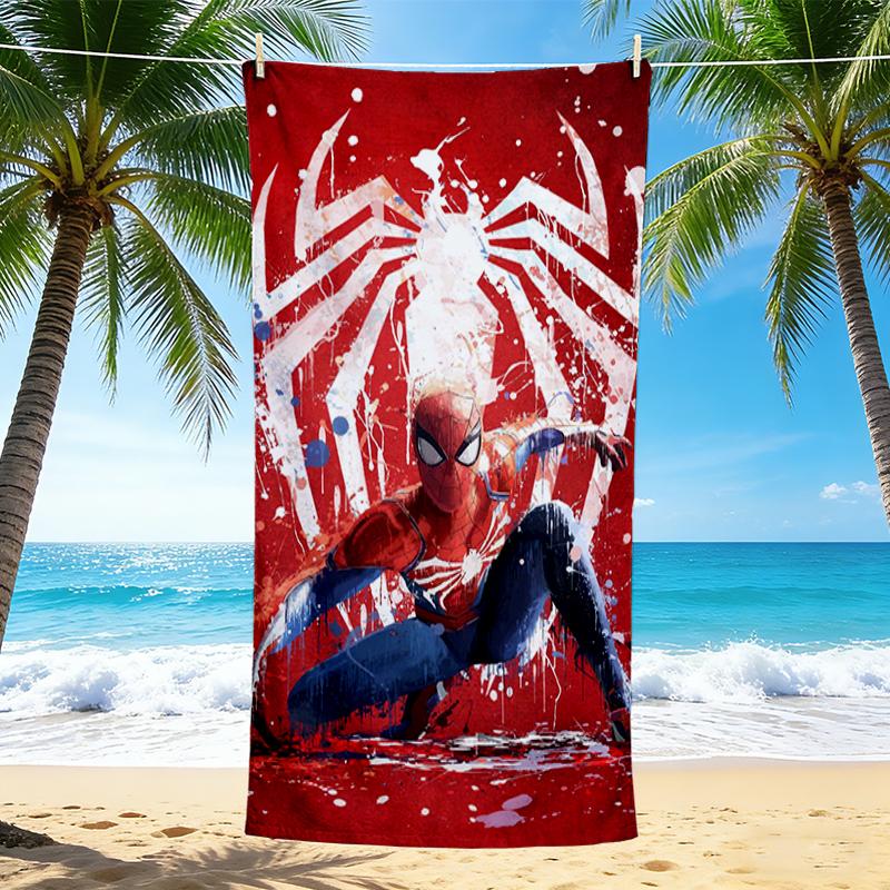 1Pc Spiderman Spiderverse Beach Towel, Quick Dry, Multi-Use for Beach Pool Gym Yoga Home Travel, Christmas, Halloween, Xmas Gift S929470