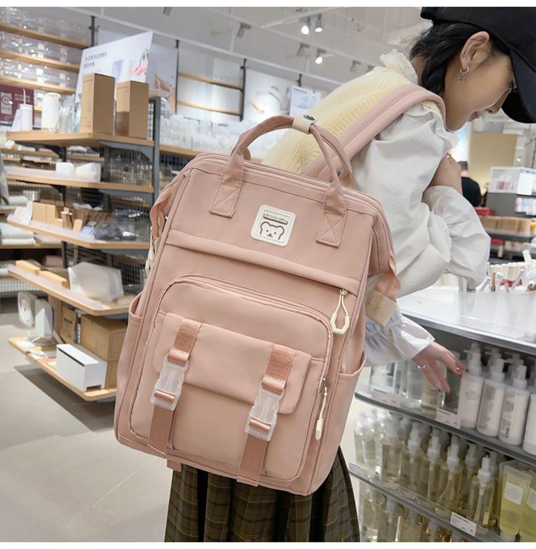 Zaino Accademico Girly Coreano-Giapponese per Donna - Versatile, Grande Capacità, Portatile & Impermeabile