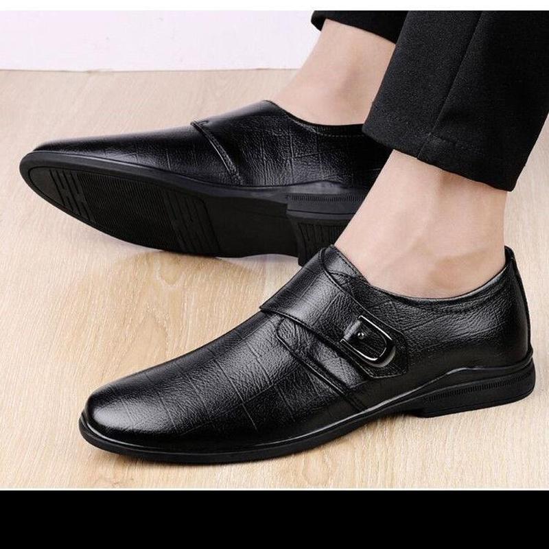 Jarní a podzimní obchodní ležérní kožené boty Pánské lehké nazouvací boty odolné proti opotřebení Formální svatební kožené boty