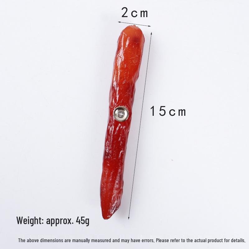 Grilled Sausage Magnet & Keychain Toy - Simulated Hot Dog & Cured Sausage