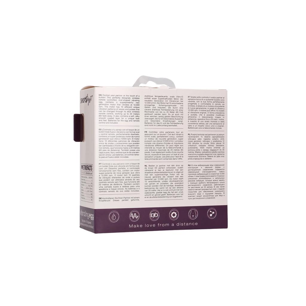 Shots Toys - Vibrating Egg - 10 Speeds - Remote Control - L