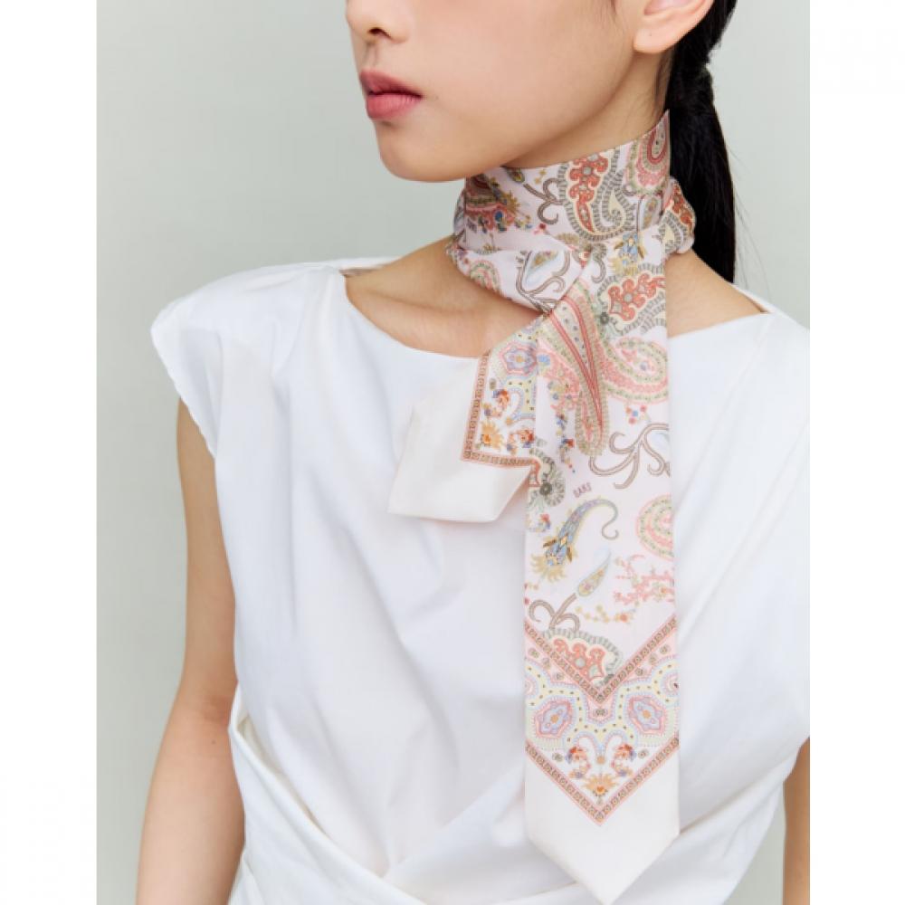 Daks Paisley Pink Silk Petit Scarf Dcsc6f550p1 Single option