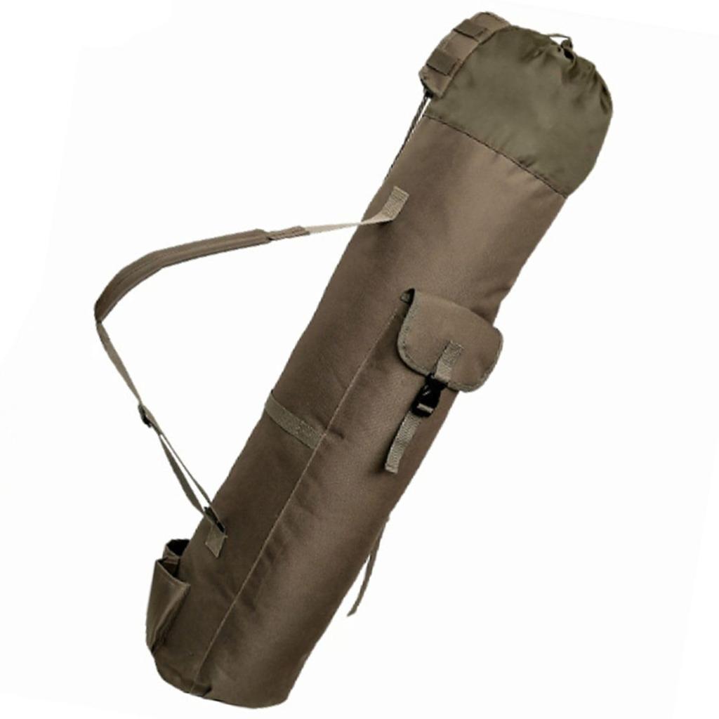 GRmkt Fishing Rod Case Bag, Fishing Rod Stand Bag, Handbag or Shoulder Bag, Lightweight, Large Capacity, Holds 5 Rods, Brown